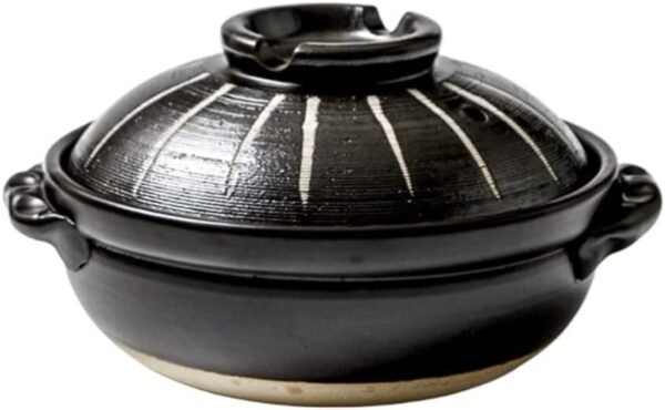 Vaguelly Japanese  Ceramic Hot Pot: Casserole Earthenware Clay Pot Japanese Cooking  Ceramic Casserole Pot Stock Pot Soup Pot Clay Cooking Pot for Shabu Shabu