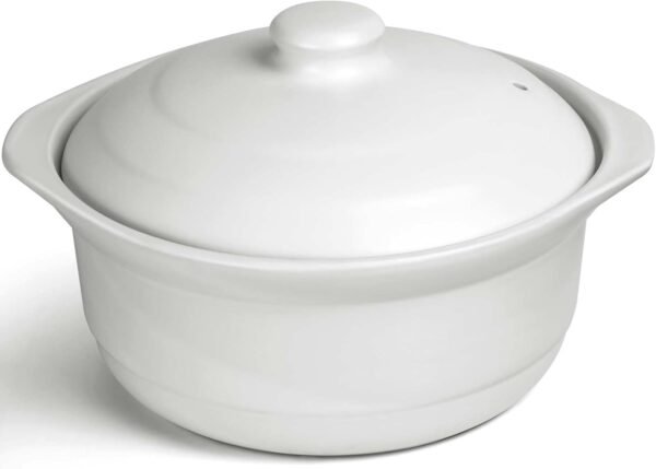 Clay Cooking Pots 3.4 Quart, Casserole Clay Pot with Lid Heat-resistant Ceramic Bowls Lid Ceramic Stockpot for Cooking Soup Rice Meat