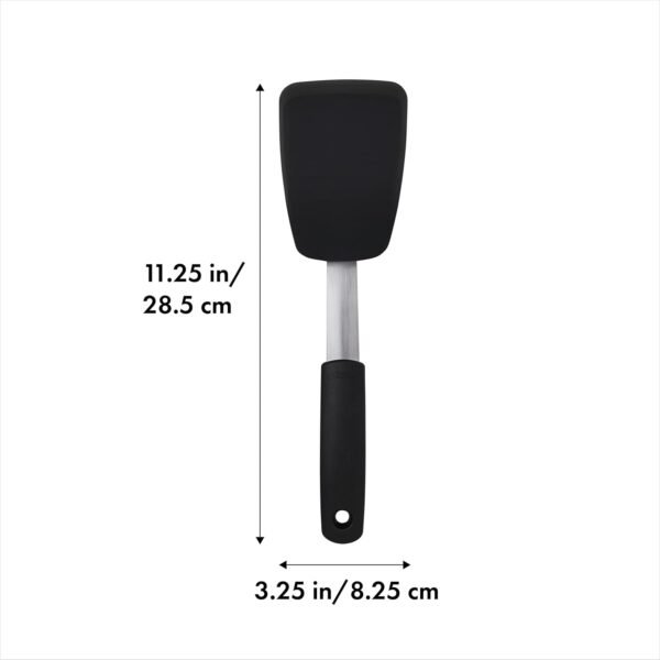 Small Silicone Flexible Turner Black