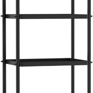 6-Wire Shelving Metal Storage Rack Shelves, Standing Storage Shelf Units for Laundry Bathroom Kitchen Pantry Closet(Black)