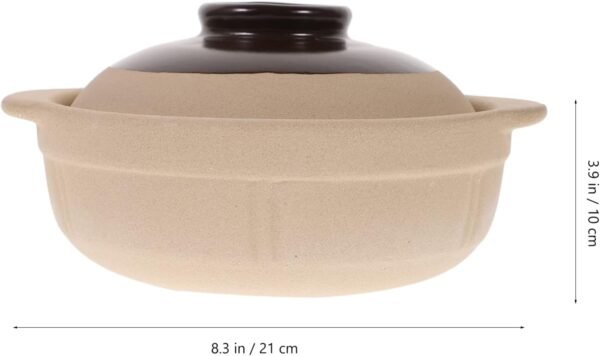 Clay Casserole Chinese Clay Pot Japanese Korean Stone Pot Ceramic Cooking Pot Earthenware Stew Pot Stockpot with Lid for Home Restaurant