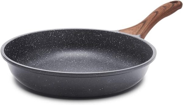 Nonstick Frying Pan Skillet, Swiss Granite Coating Omelette Pan, Healthy Stone Cookware Chef's Pan, PFOA Free (8/9.5/10/11/12.5 Inch) (9.5 Inch)