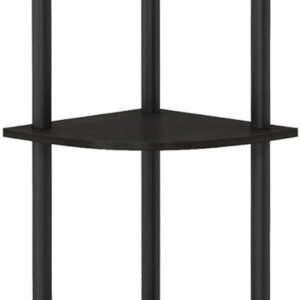 5 Tier Corner Display Rack Multipurpose Shelving Unit, 1-Pack, Espresso/Black