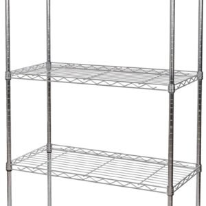 5-Tier Wire Shelving with Wheels, 5-Tier, 30"" W x 14"" D (NEW MODEL), Chrome Plating, Plated Steel